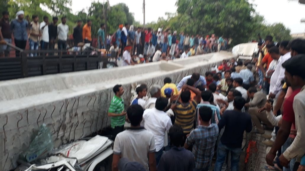 An under construction flyover collapsed in the Cantt area of Varanasi.