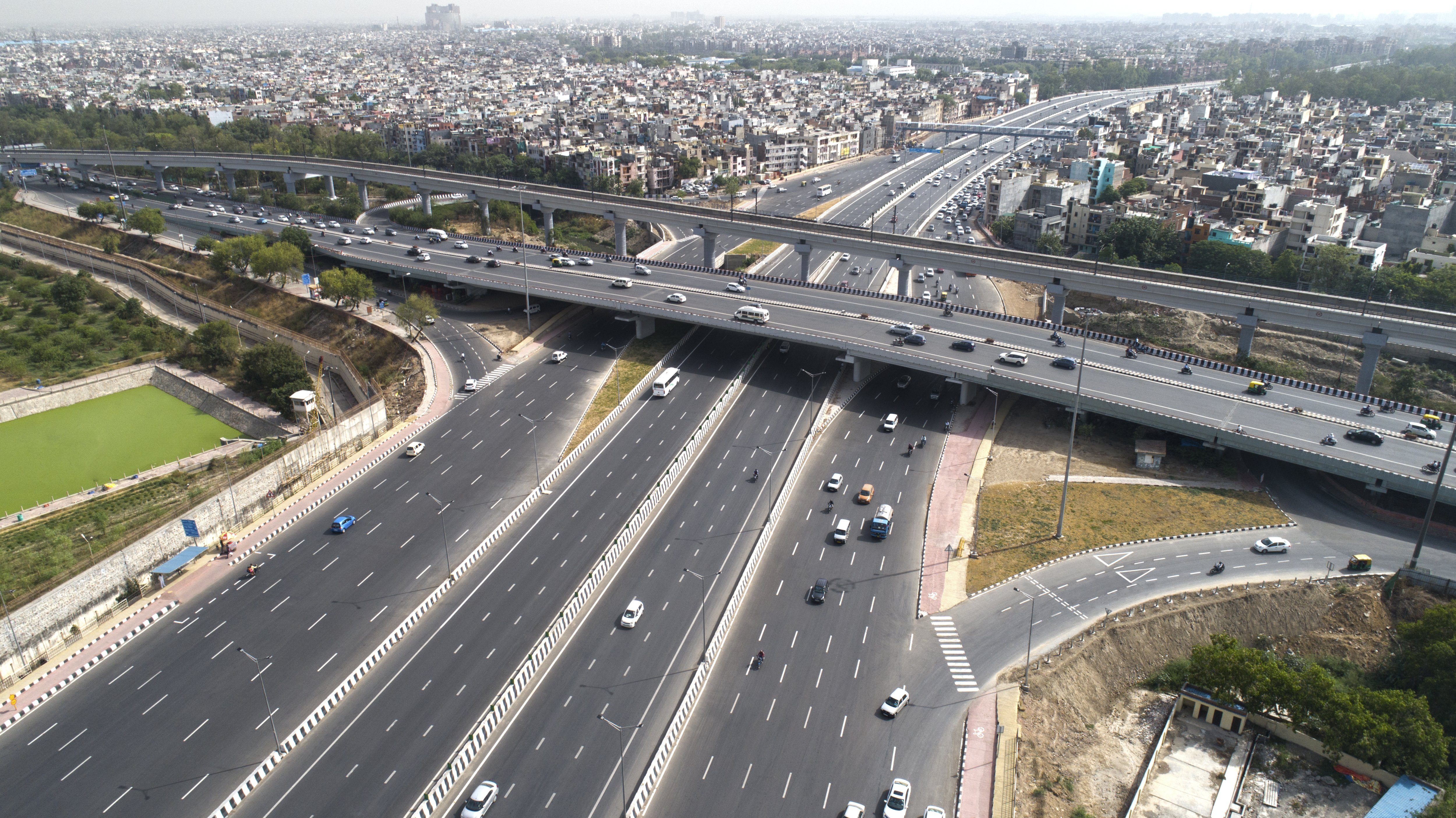 Aerial shots of Delhi-Meerut Expressway