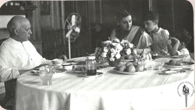 Jawaharalal Nehru with Indira Gandhi. (Photograph: NMML/Government of India)