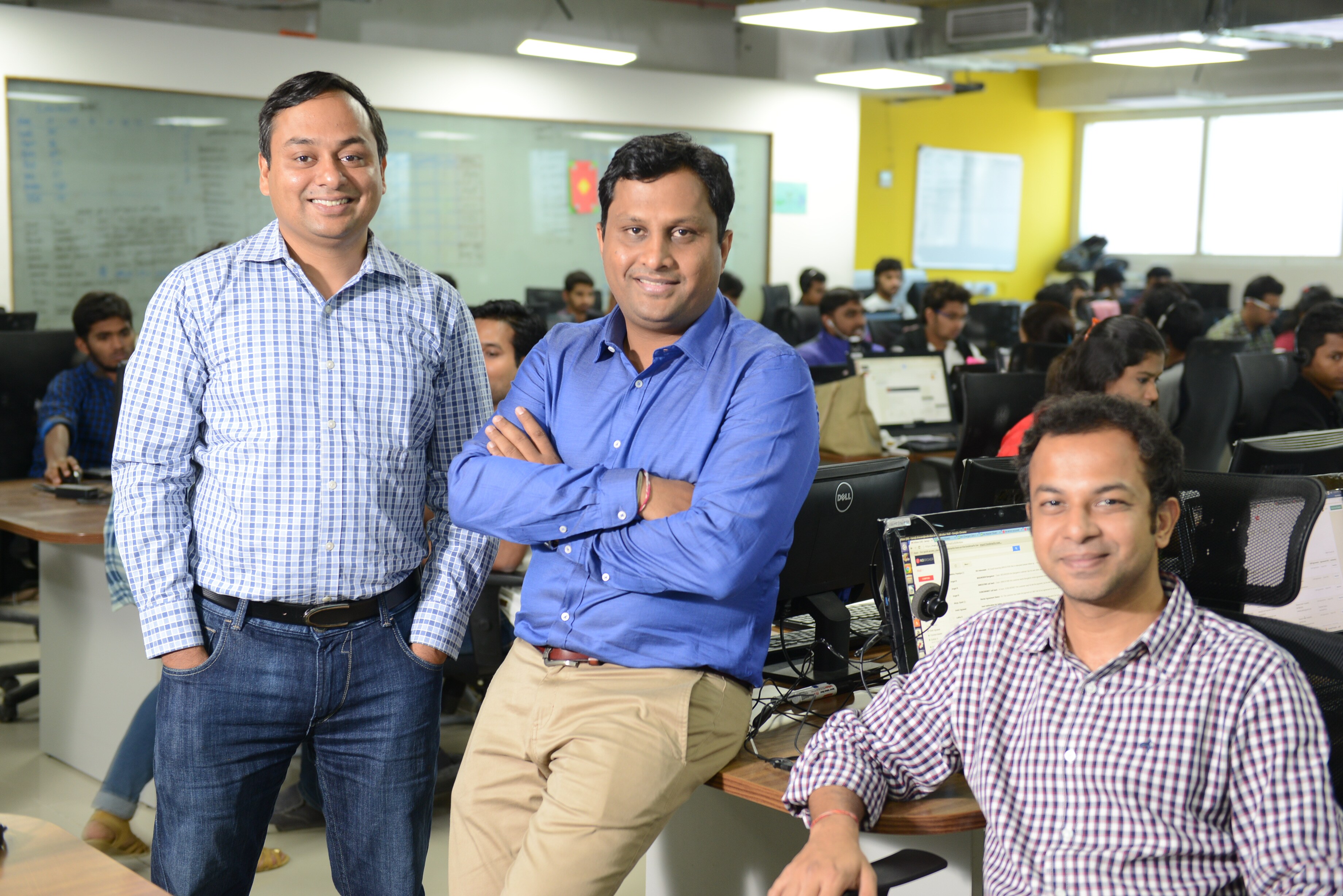 (L-R) Amit Kumar Agarwal, Saurabh Garg, and Akhil Gupta, founders of NoBroker.com (Source; NoBroker.com)