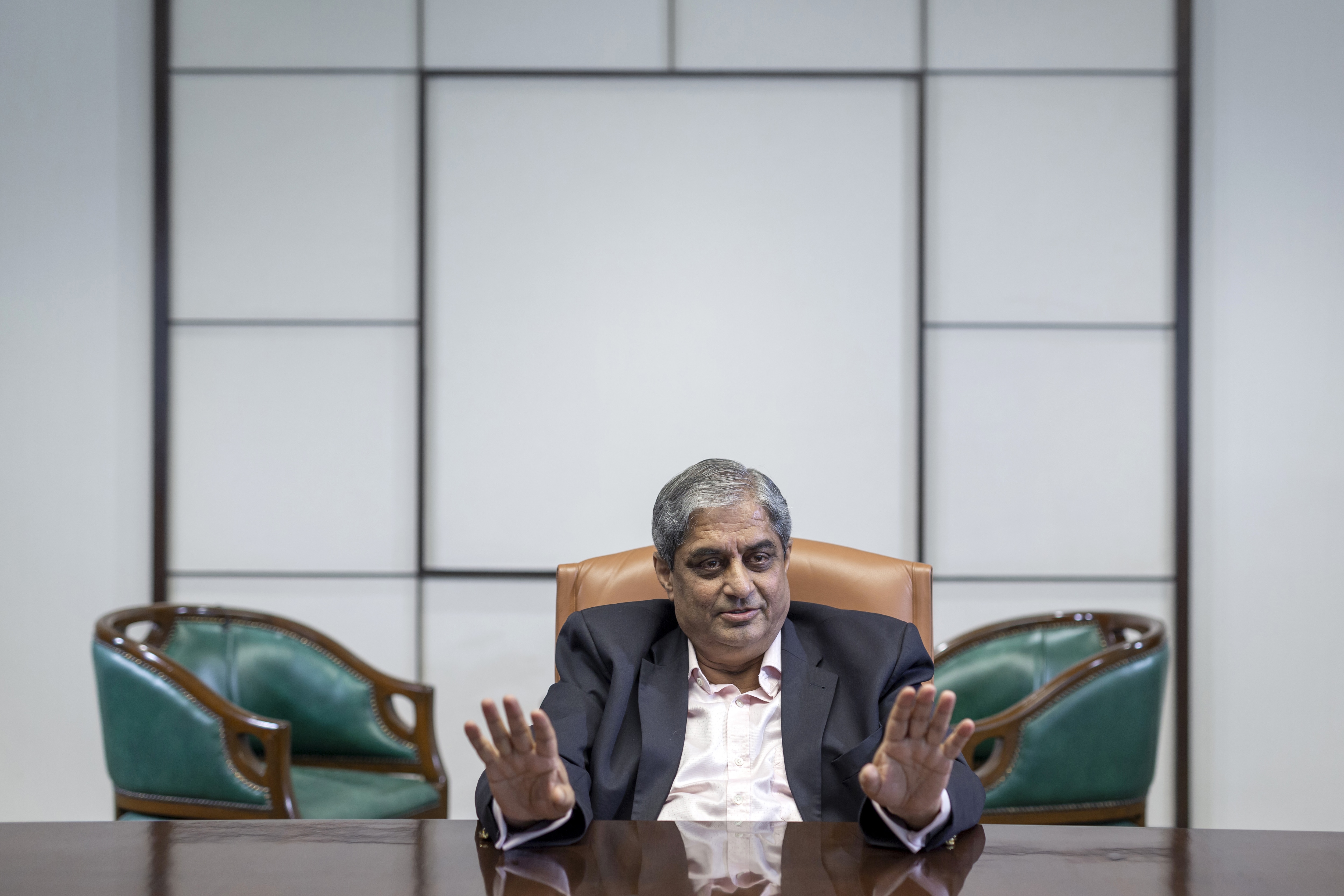 Aditya Puri, managing director of HDFC Bank, speaks during an interview in Mumbai. (Photographer: Kanishka Sonthalia/Bloomberg)