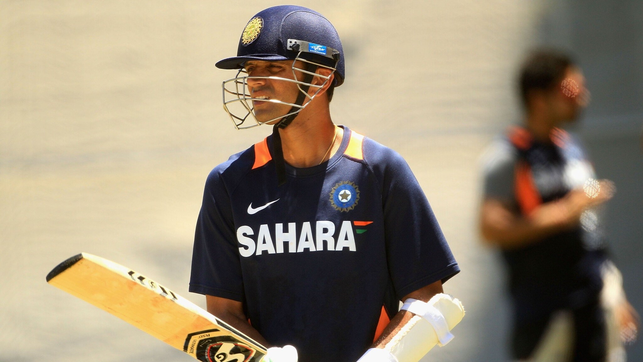 File photograph of former India cricket catptain Rahul Dravid, during a net session. (Photograph: PTI)