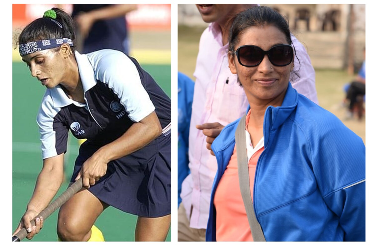 Former India hockey captain Pritam Rani Siwach as player and coach. (Photographs: Pritam Rani Siwach)