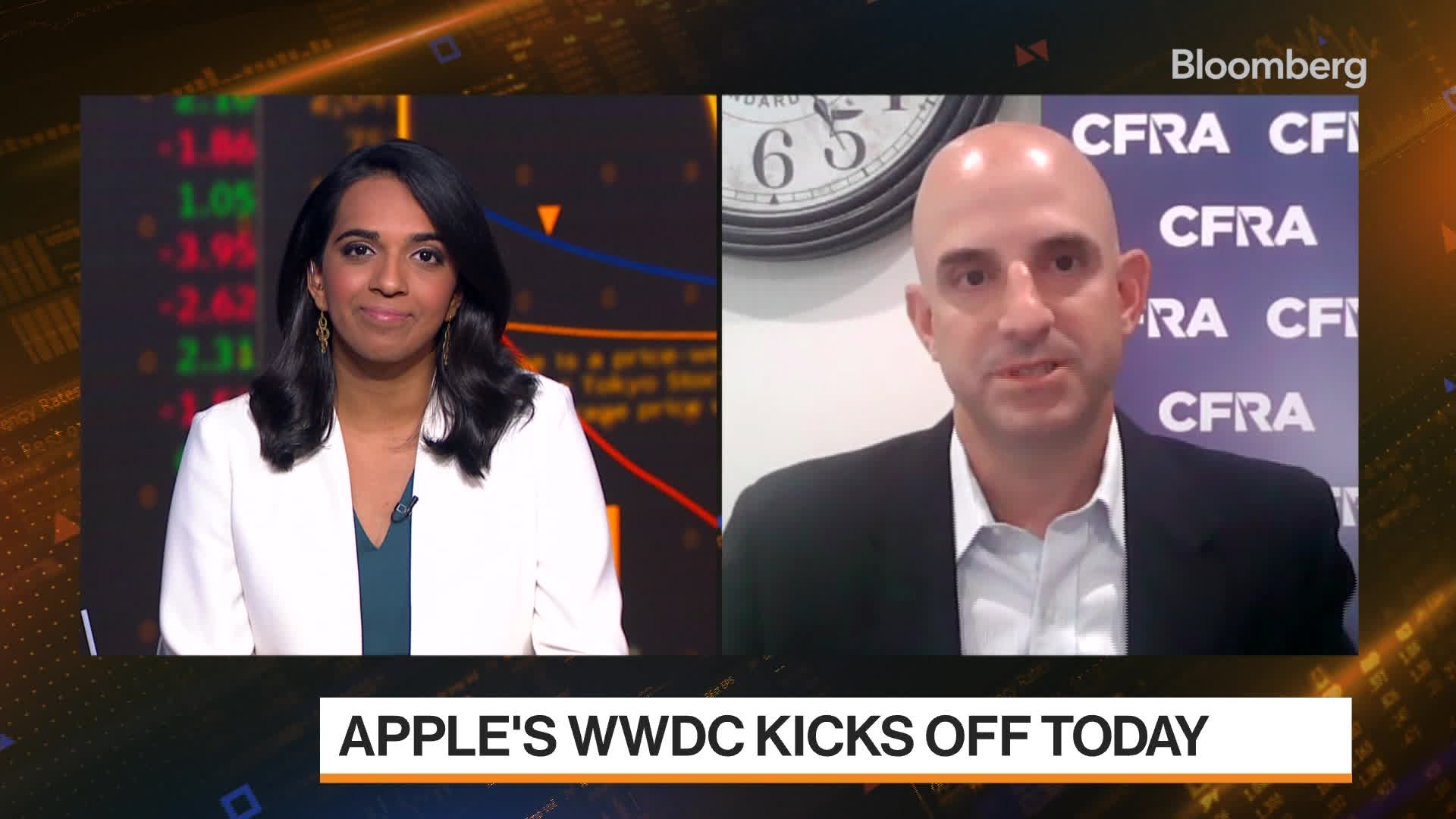 Angelo Zino, CFRA senior industry analyst, talks about Apple unveiling a flurry of new software features and services at its Worldwide Developer Conference, including an updated iPhone lock screen and a pay-later option that pushes the tech giant deeper into finance. He speaks to Kriti Gupta on Bloomberg Markets.Source: Bloomberg