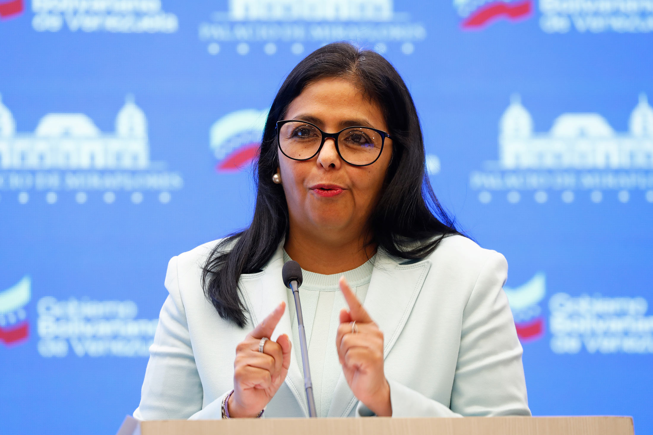 Venezuelan Vice President Delcy Rodríguez.Photographer: Leonardo Fernandez Viloria/Reuters