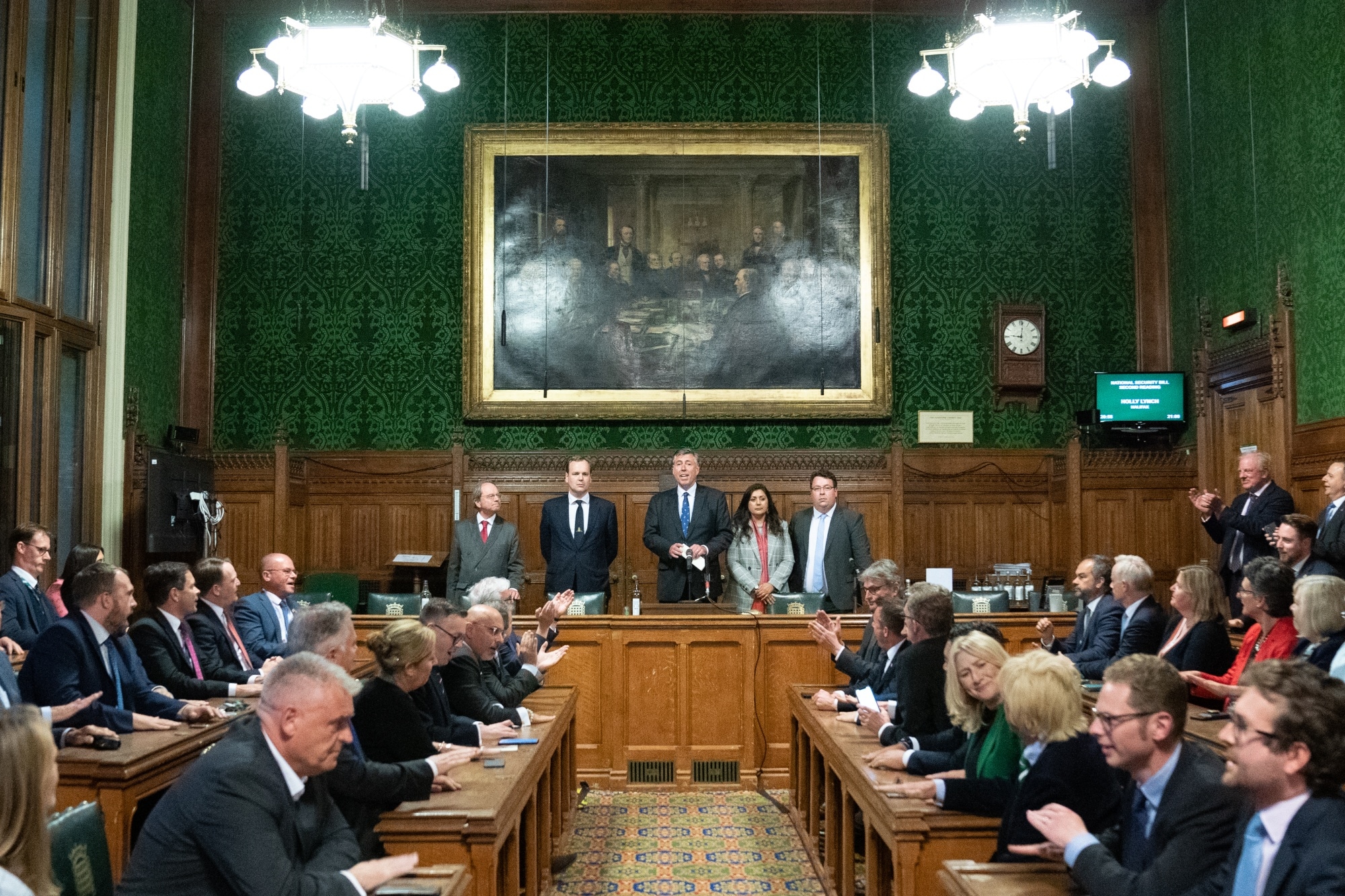 Sir Graham Brady, Chairman of the 1922 Committee of Tory backbenchers, announces that Boris Johnson has survived a confidence vote, on June 6.Photographer: Stefan Rousseau/PA Images/Getty Images