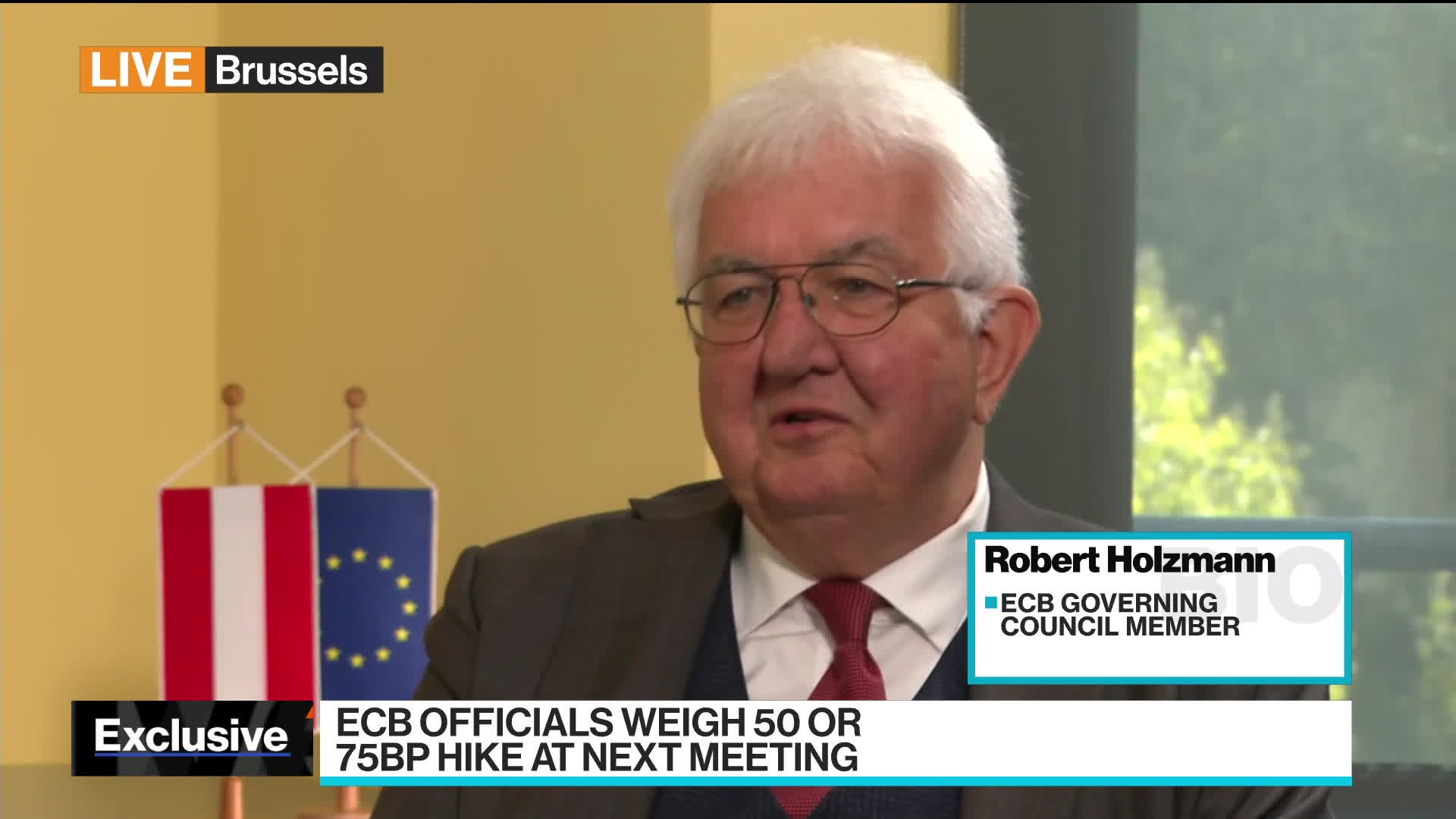 WATCH: ECB Governing Council member Robert Holzmann speaks in Brussels.Source: Bloomberg
