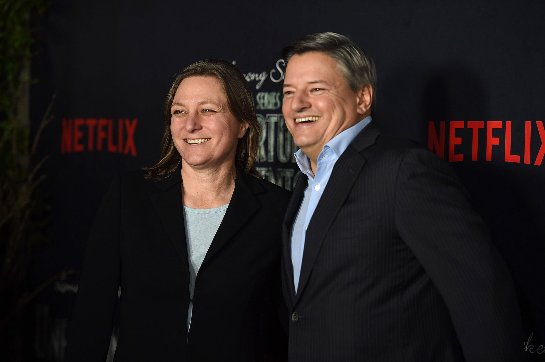 Cindy Holland and Ted Sarandos in 2017.Photographer: Dimitrios Kambouris/Getty Images