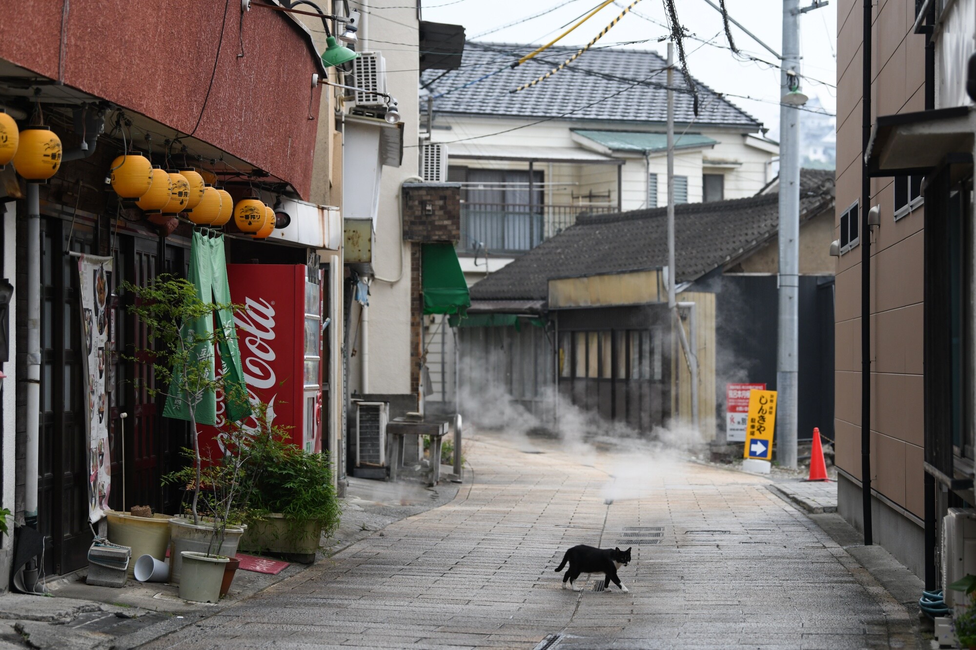Hot spring steam rises from the ground in Beppu.Photographer: Noriko Hayashi/Bloomberg