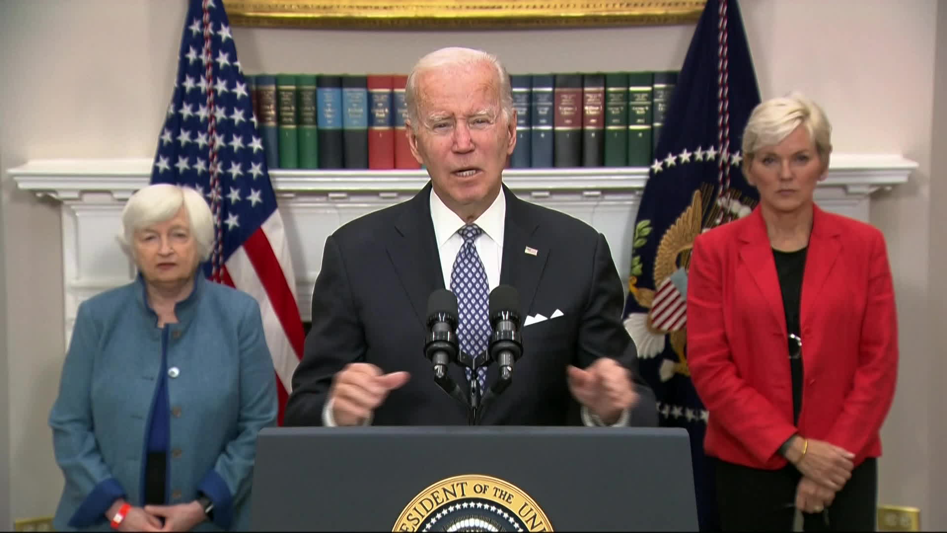 WATCH: President Joe Biden says he will pursue imposing a tax on oil companies' “windfall' profits unless they reinvest in US production.Source: Bloomberg