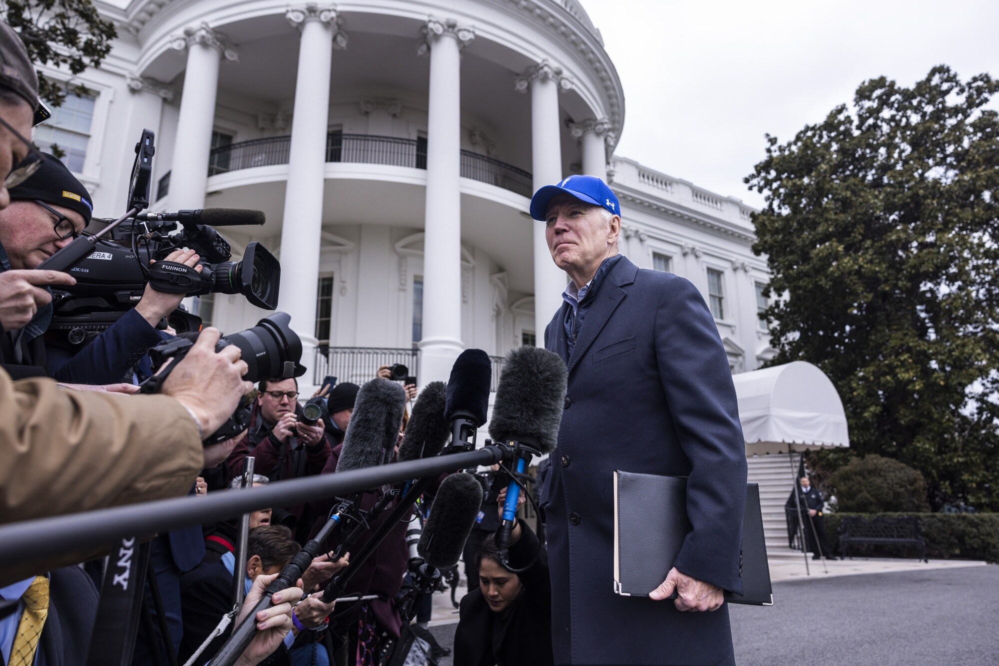 President Joe Biden after arriving from Camp David, in Washington, DC, on Feb. 6.Photographer: Jim Lo Scalzo/EPA/Bloomberg