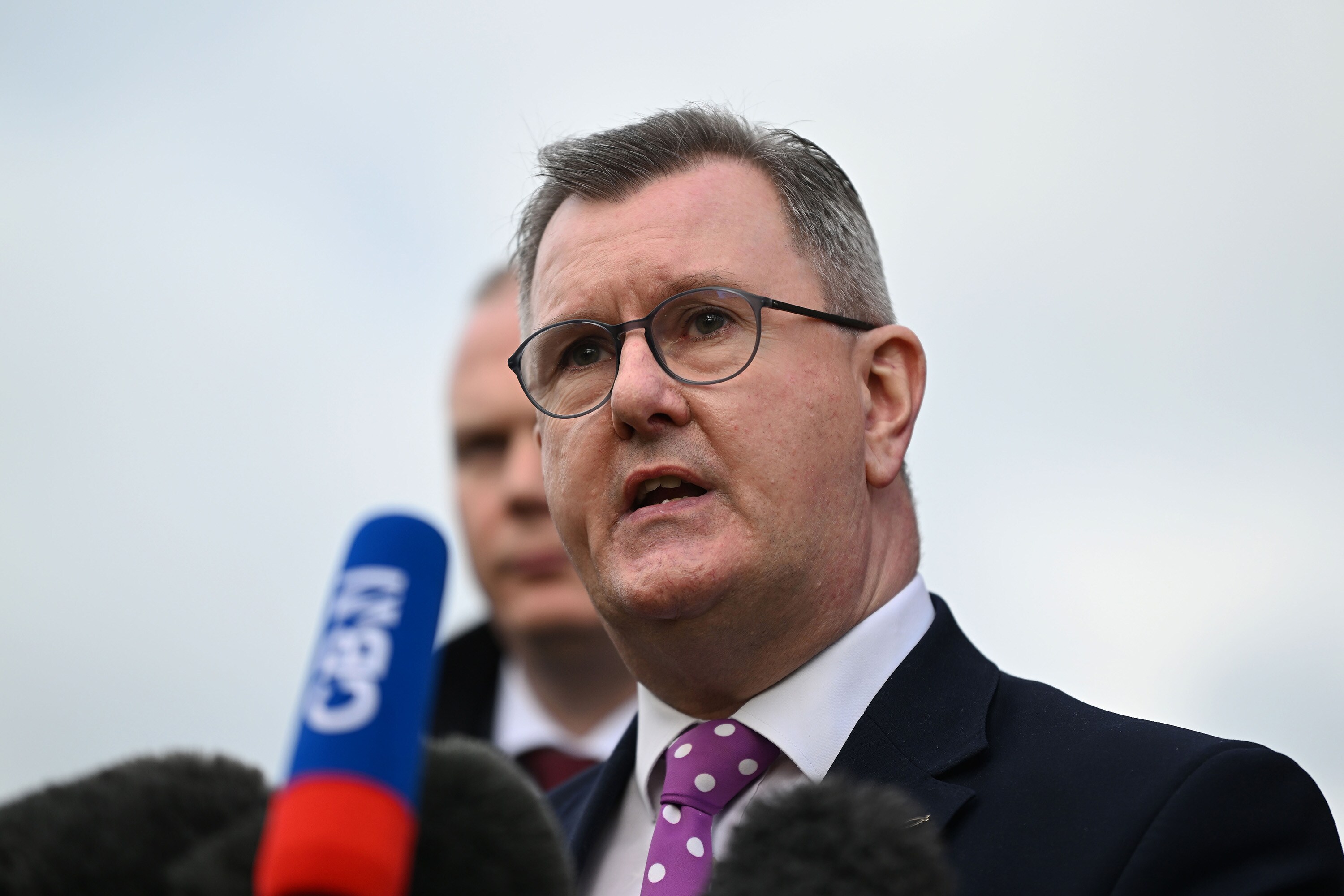 DUP leader Jeffrey DonaldsonSource: Getty Images Europe