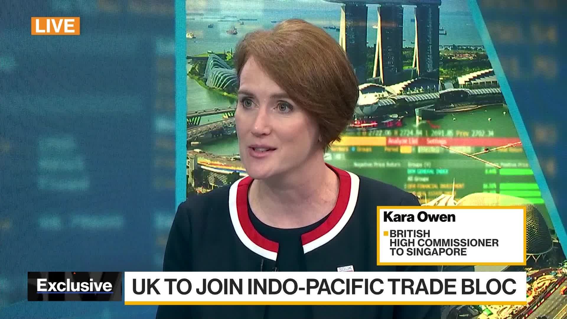WATCH: Kara Owen, British High Commissioner to Singapore, discusses the UK joining the 11-nation Indo-Pacific free-trade bloc, becoming the first new member since its creation.Source: Bloomberg