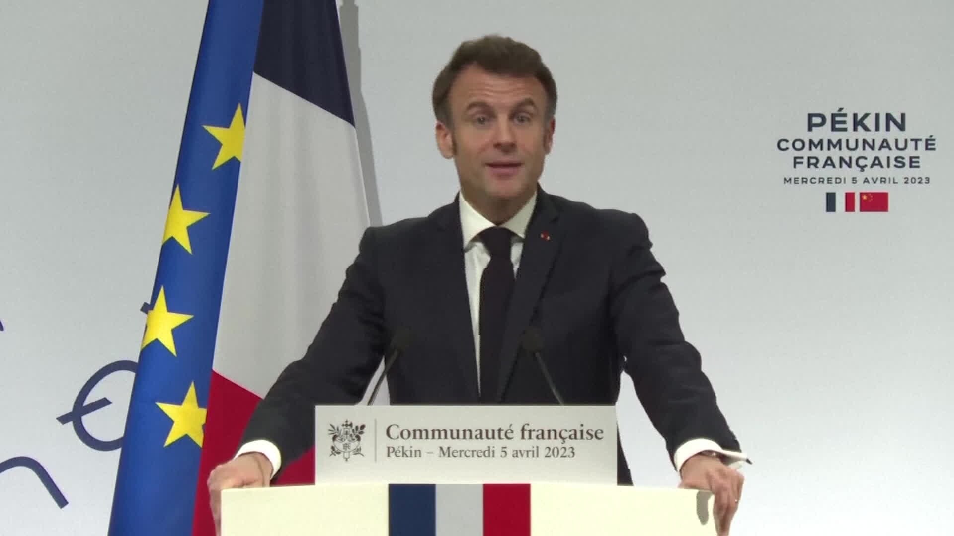 WATCH: France's Macron says China can play a major role in Ukraine.Source: Bloomberg