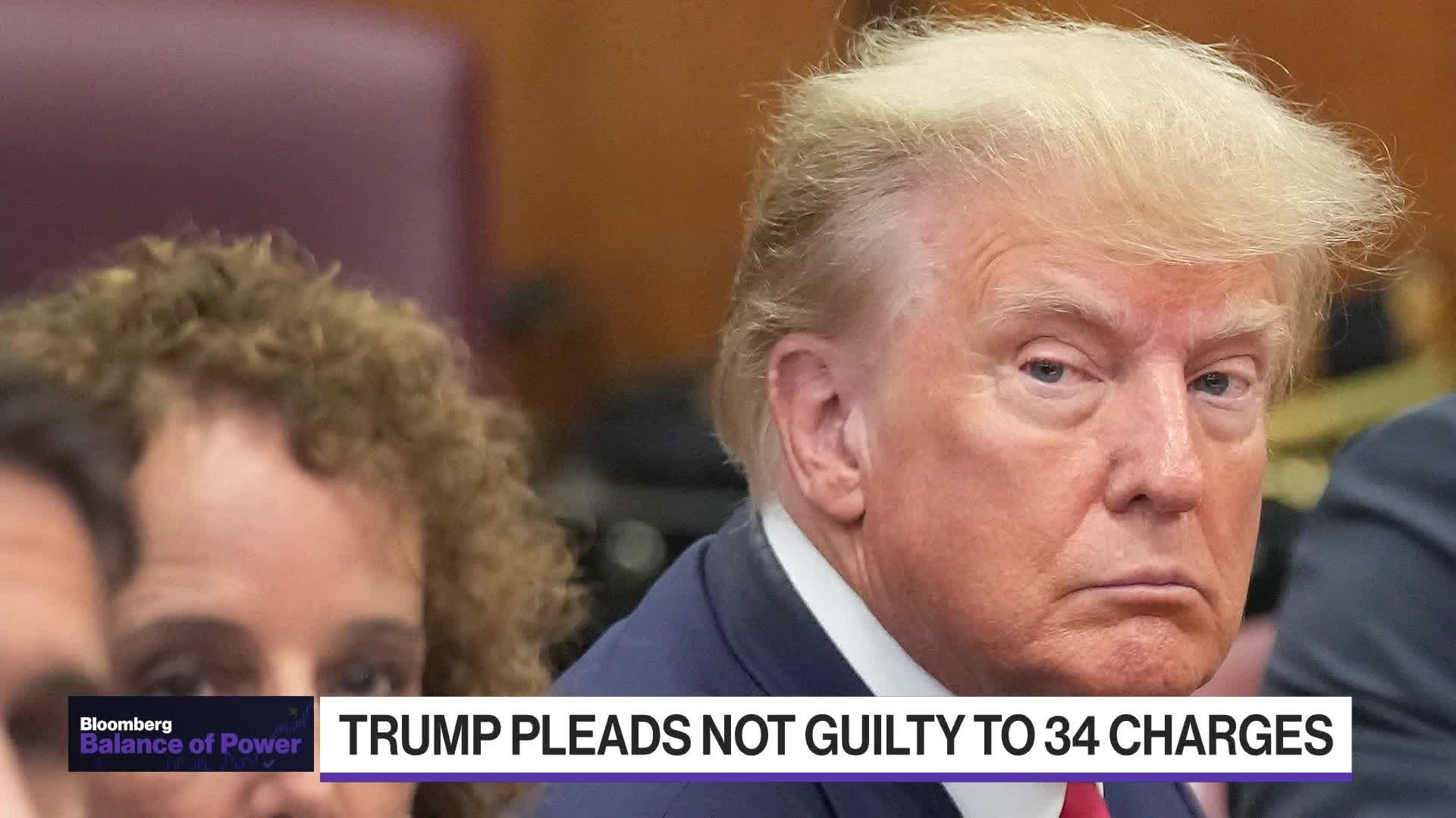 WATCH: Donald Trump pleaded not guilty to 34 counts of falsifying business records in an alleged criminal scheme to manipulate the 2016 election. Source: Bloomberg