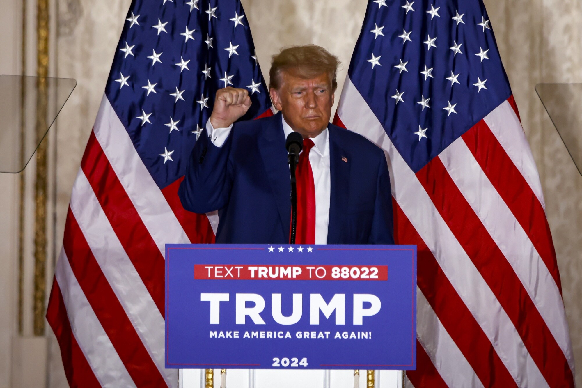 Donald Trump at the Mar-a-Lago Club in Palm Beach, Florida, on April 4.Photographer: Eva Marie Uzcategui/Bloomberg