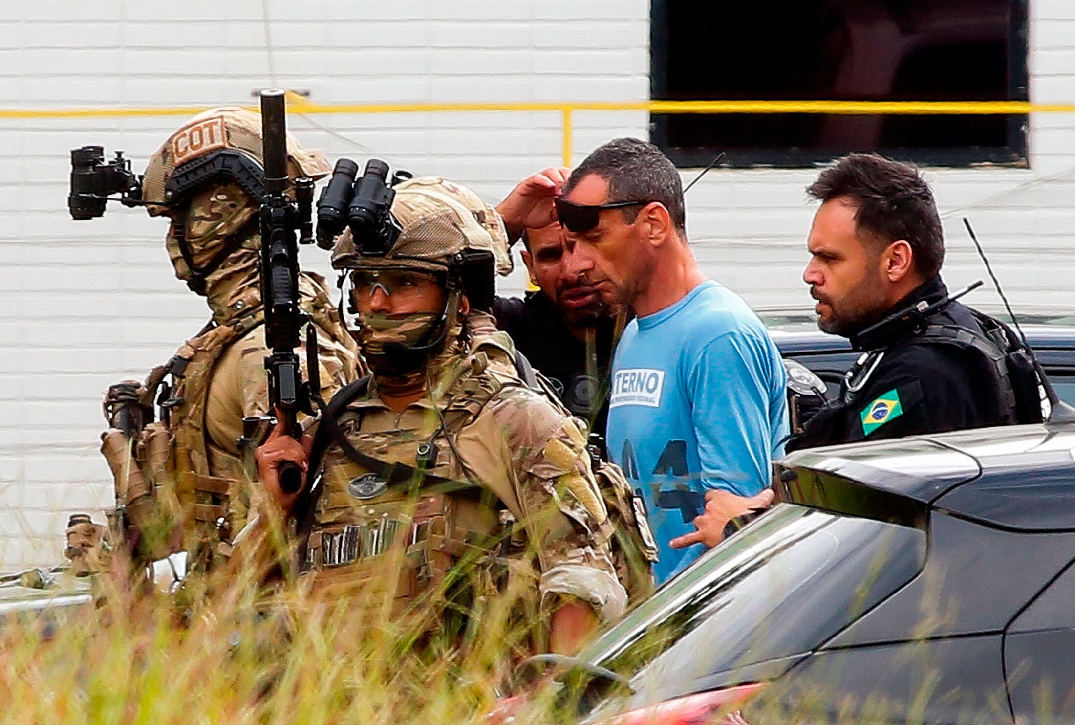 Marcola (center).Photographer: Sergio Lima/AFP/Getty Images