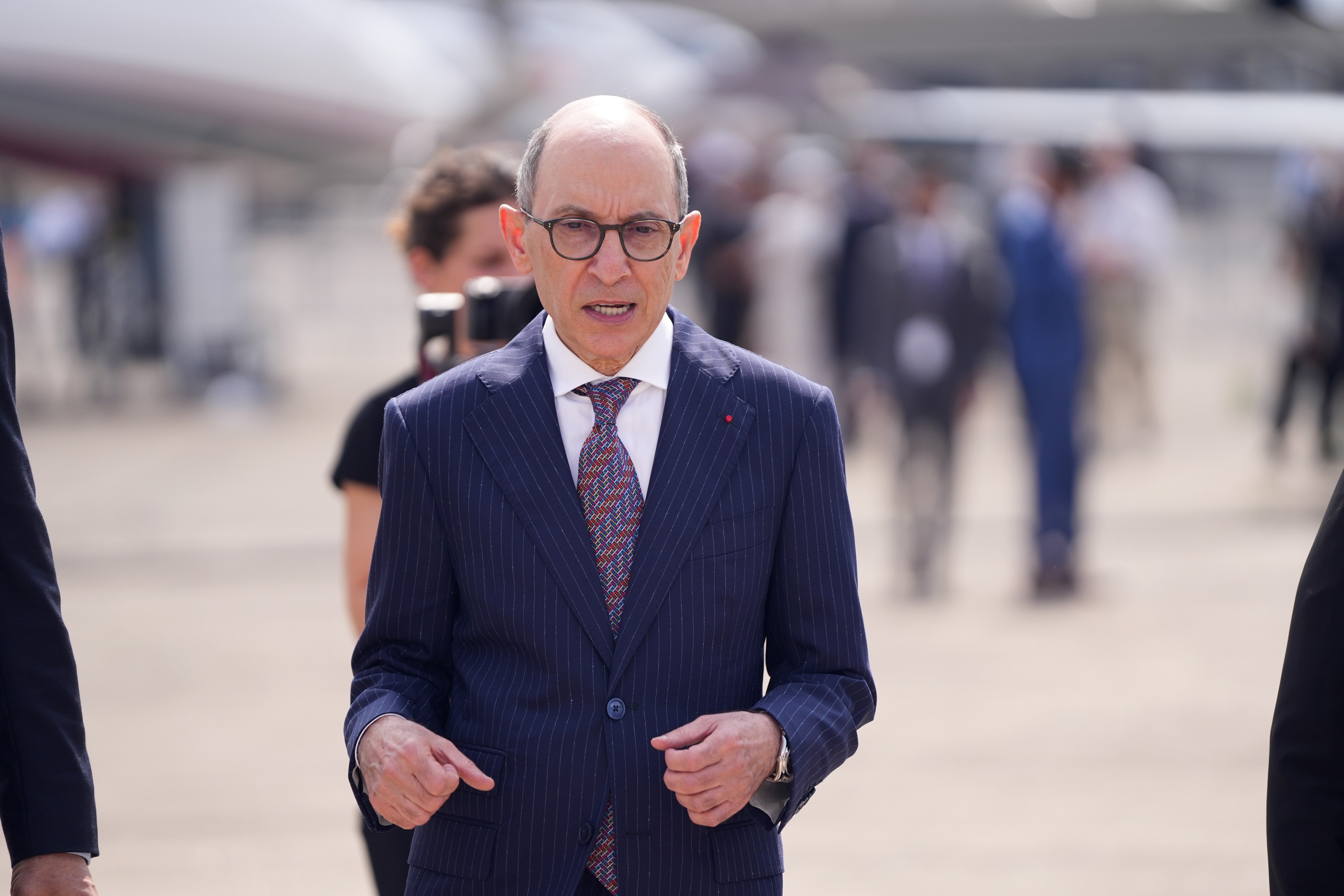 Akbar Al Baker at the Paris Air Show on June 19.Photographer: Nathan Laine/Bloomberg