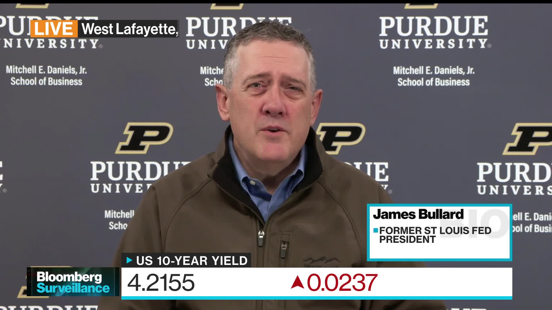 Former Federal Reserve Bank of St. Louis President James Bullard says a “reacceleration” in US economic growth this summer could delay plans for the Fed to end its interest-rate increases. He speaks on “Bloomberg Surveillance.”Source: Bloomberg