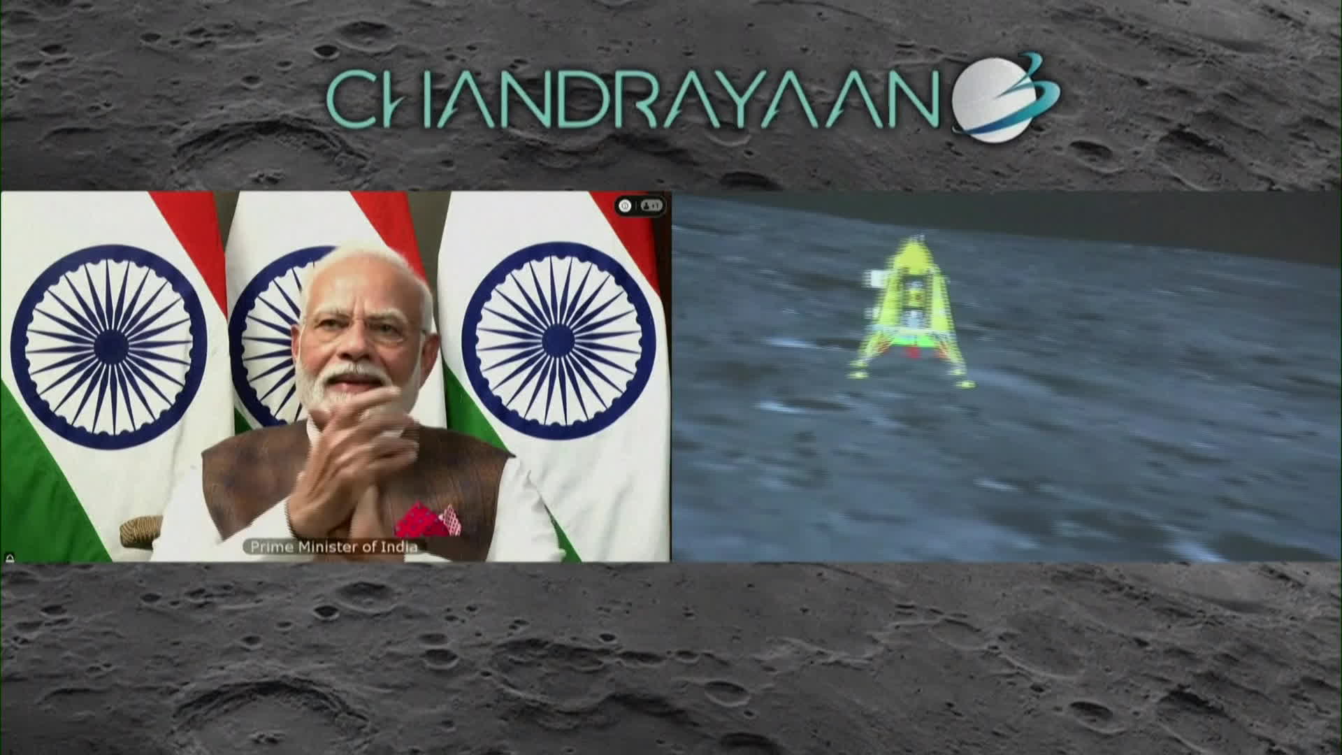 WATCH: India became the first country to land a spacecraft near the moon's south pole.Source: Bloomberg