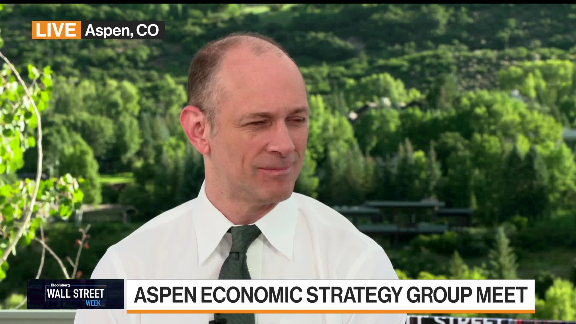 Federal Reserve Bank of Chicago President Austan Goolsbee speaks to Bloomberg's David WestinSource: Bloomberg