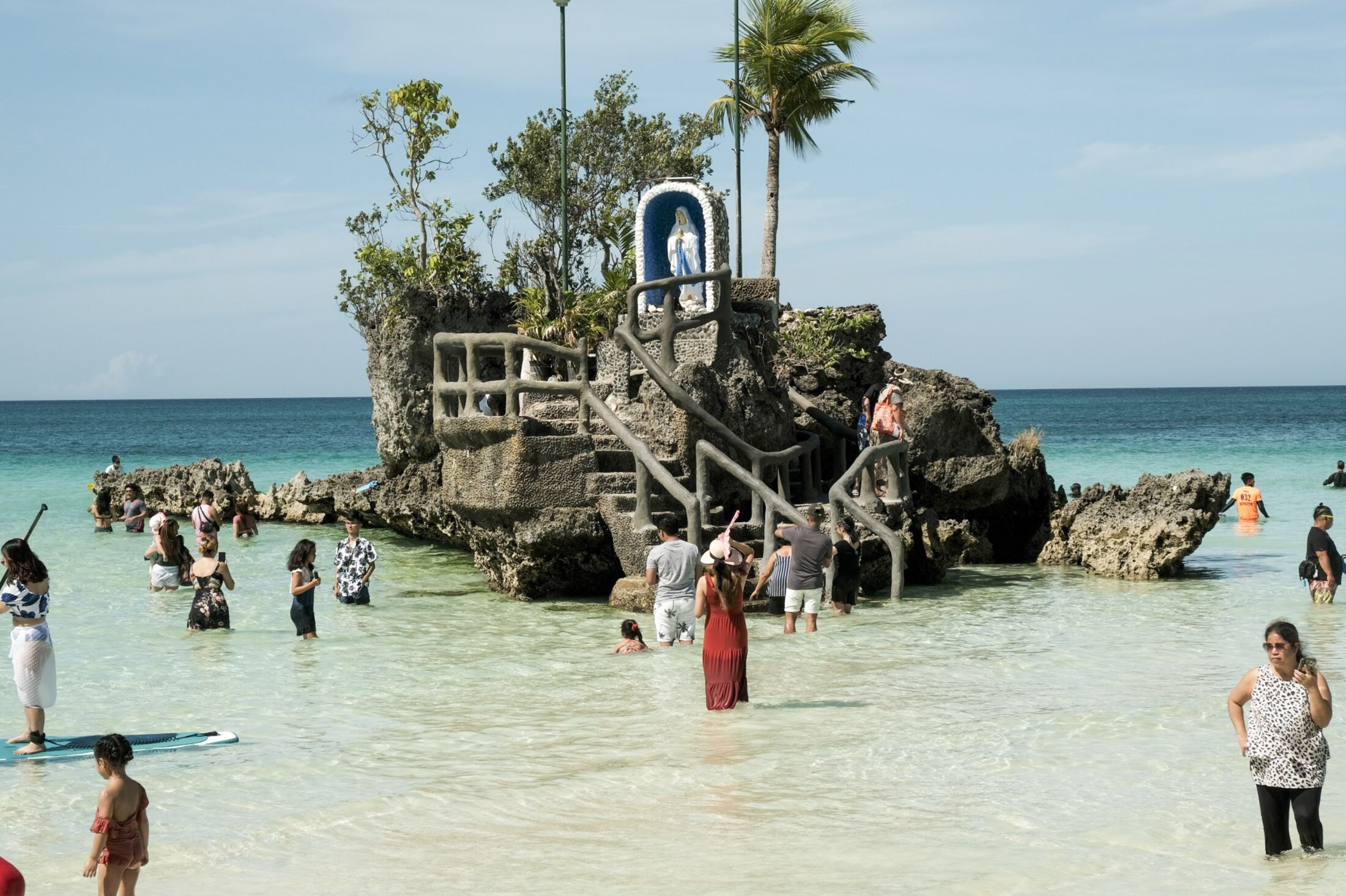 The Lourdes grotto in Boracay is one of the most overvisited sites on the fragile Philippine island, which closed entirely to tourists for six months in 2018.Photographer: Veejay Villafranca/Bloomberg