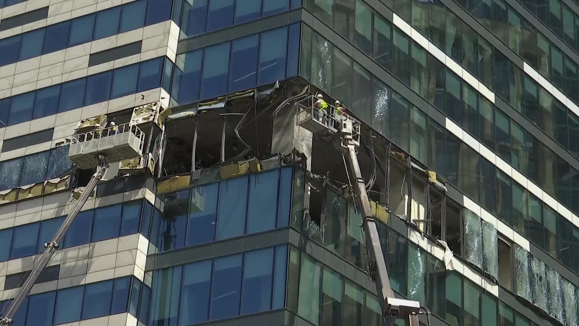 WATCH: Drones hit two office towers in Moscow's prestigious business district on Sunday in an attack that Russia blamed on Ukraine.Source: Bloomberg