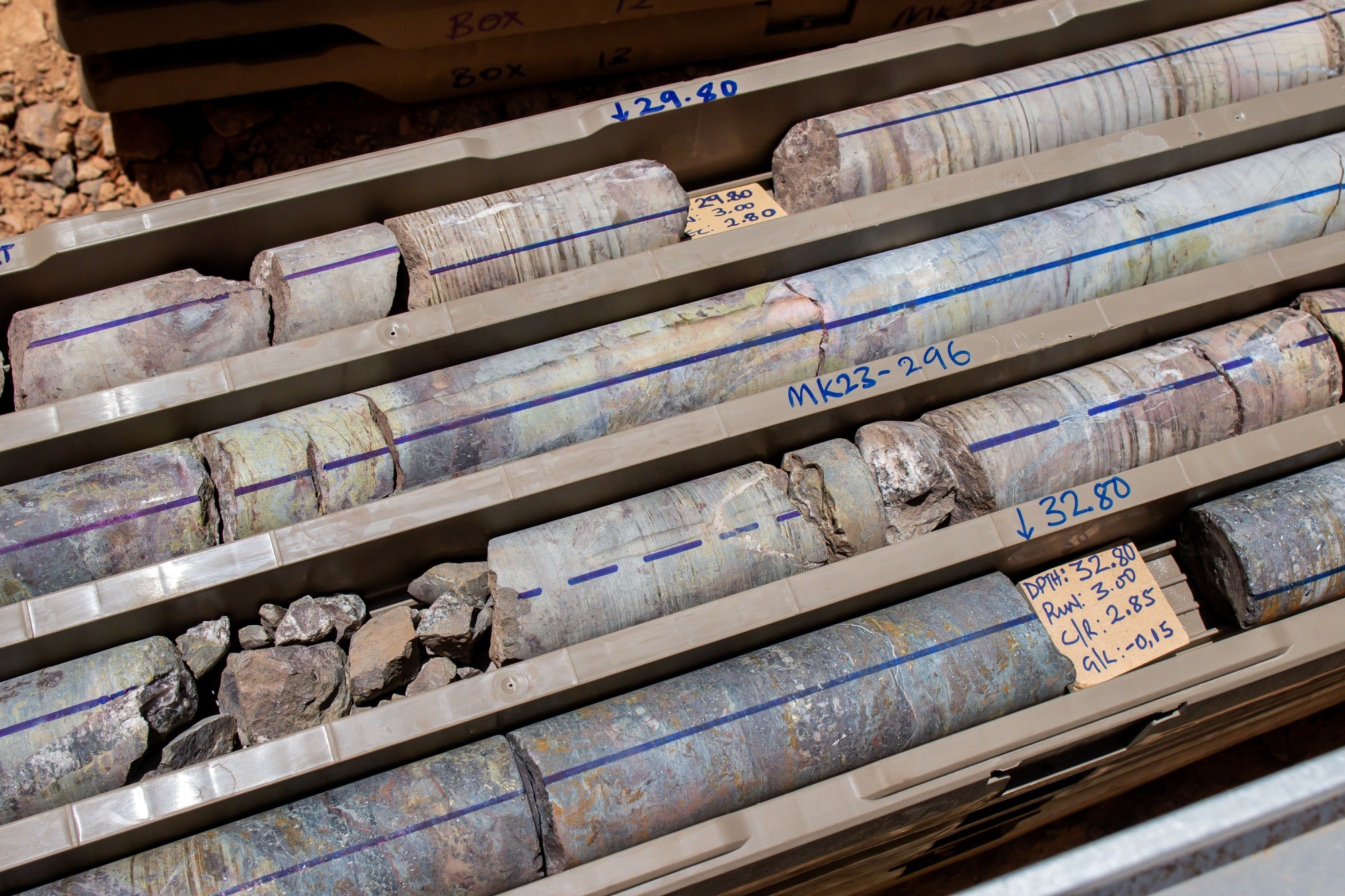 Geological samples taken at the Khnaiguiyah mining site.Photographer: Tasneem Alsultan/Bloomberg