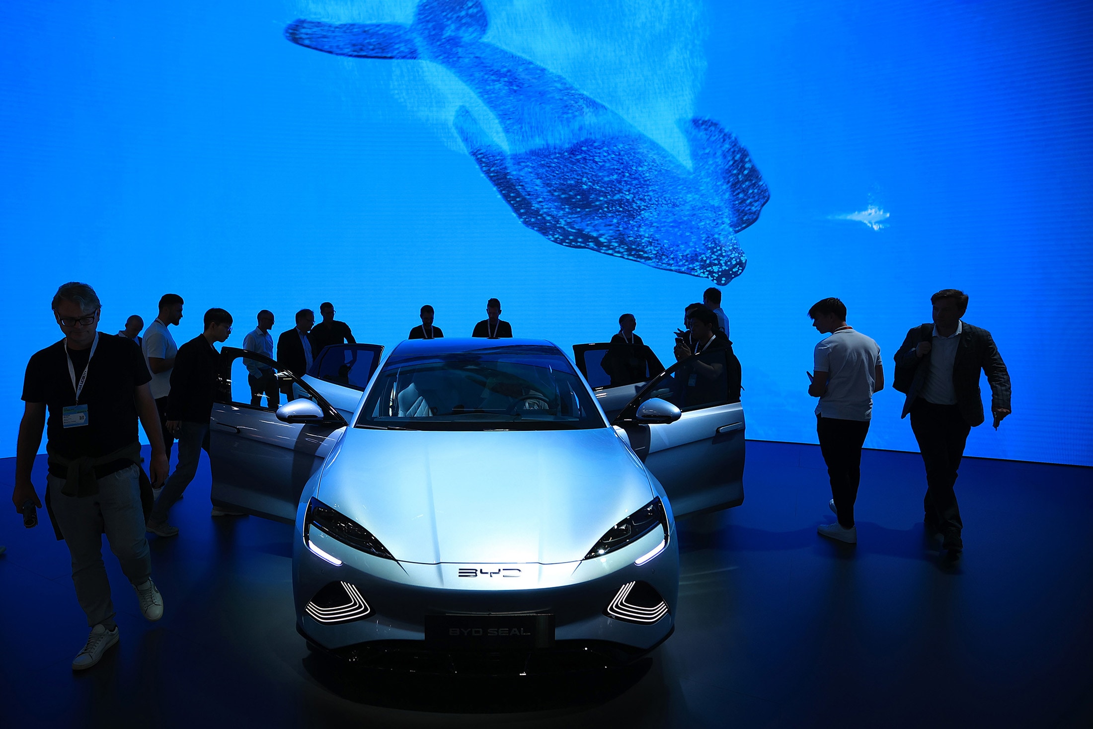 A BYD Seal electric sedan on Sept. 6 during the Munich motor show.Photographer: Krisztian Bocsi/Bloomberg