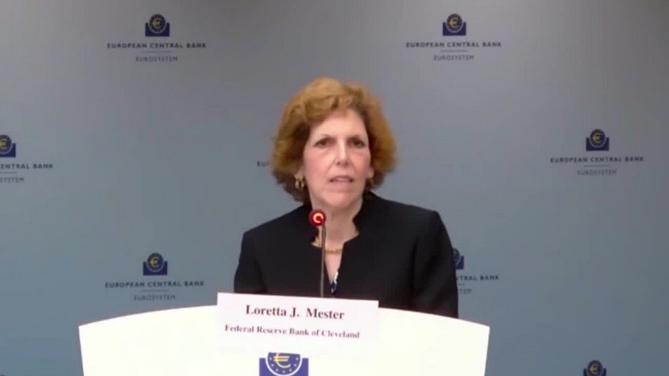 Federal Reserve Bank of Cleveland President Loretta Mester speaks at a research conference hosted by the Cleveland Fed and the European Central BankSource: Bloomberg