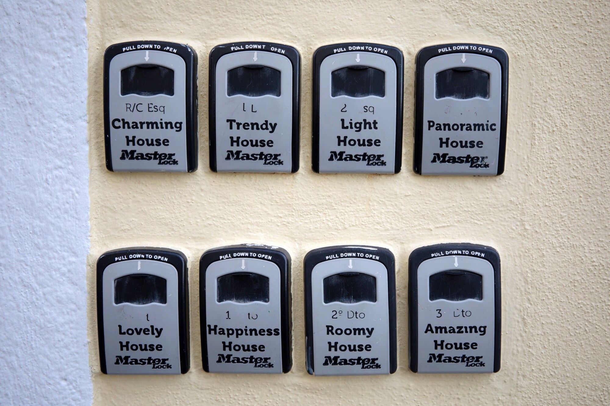 Key safes outside short-term rental properties in the Alfama district of Lisbon, Portugal.Photographer: Goncalo Fonseca/Bloomberg