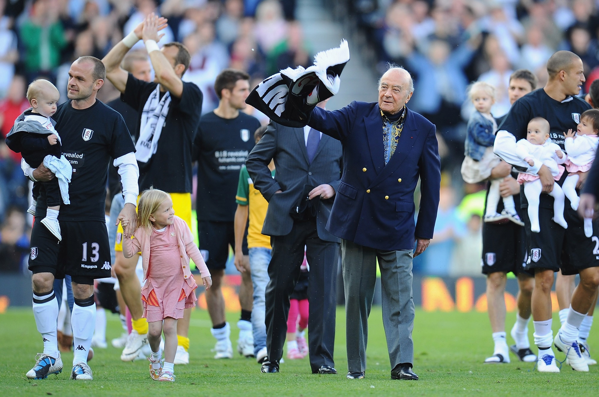 Al Fayed after a Premier League match between Fulham and Arsenal in 2011.Photographer: Clive Mason/Getty Images