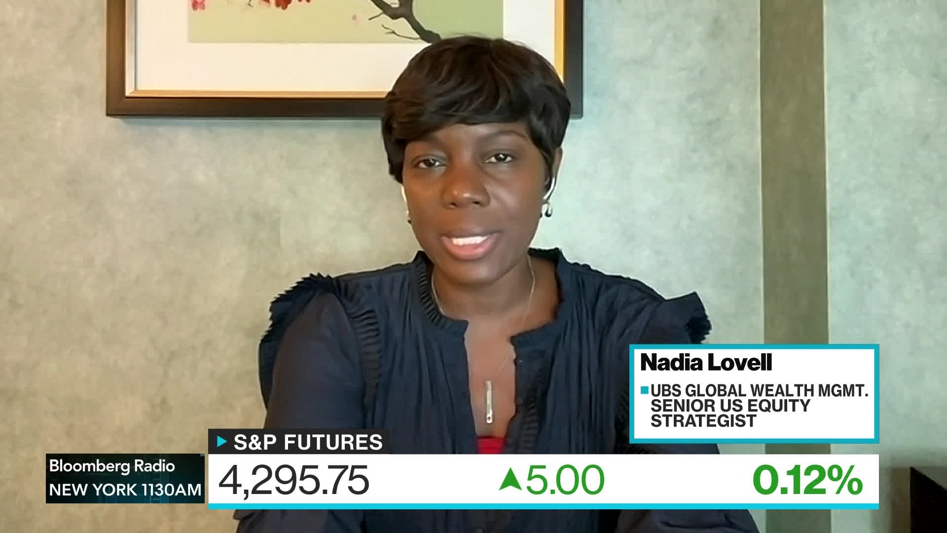 Nadia Lovell, Senior US Equity Strategist at UBS Global Wealth Management, says the recent equity market pullback is healthy and still in a bull market trend. She also sees upcoming earnings reports as a potential catalyst for the market. She speaks to Bloomberg's Tom Keene, Lisa Abramowicz and Jonathan Ferro on “Bloomberg Surveillance.”Source: Bloomberg