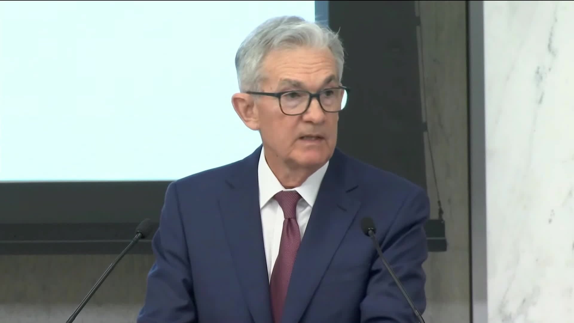 WATCH: Federal Reserve Chair Jerome Powell calls for flexibility in Fed forecast methods.Source: Bloomberg
