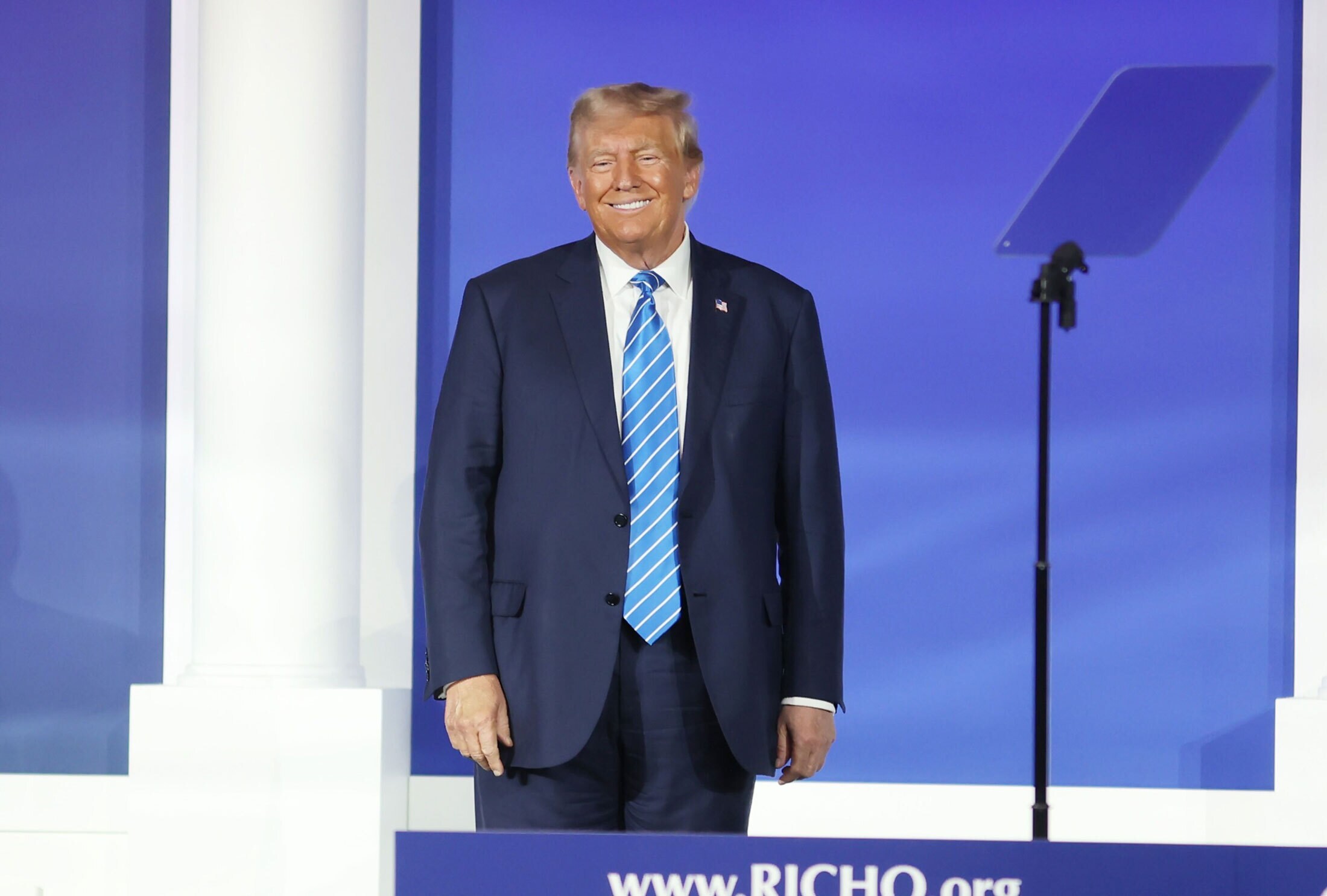 Former US President Donald Trump.Photographer: Ronda Churchill/Bloomberg