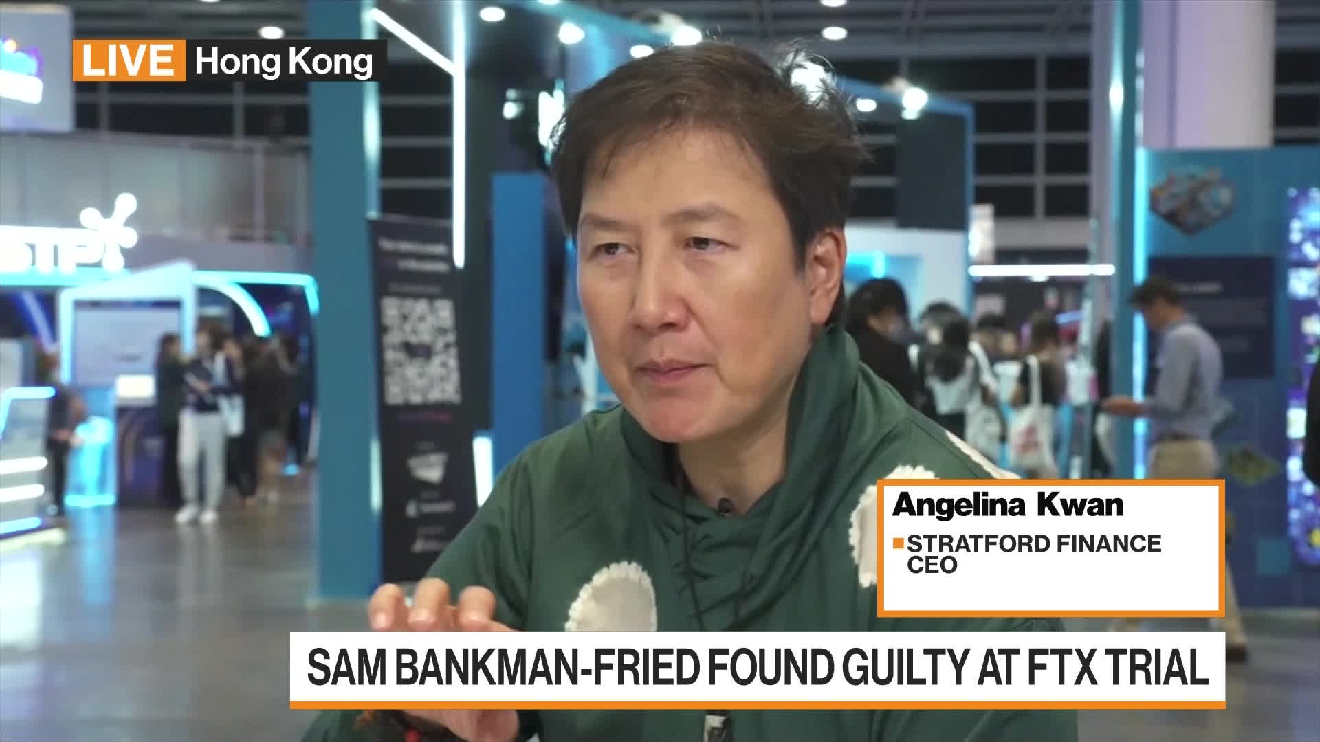 WATCH: Angelina Kwan, CEO at Stratford Finance, discusses the verdict of Sam Bankman-Fried's trial and the impact on the digital asset industry. Source: Bloomberg