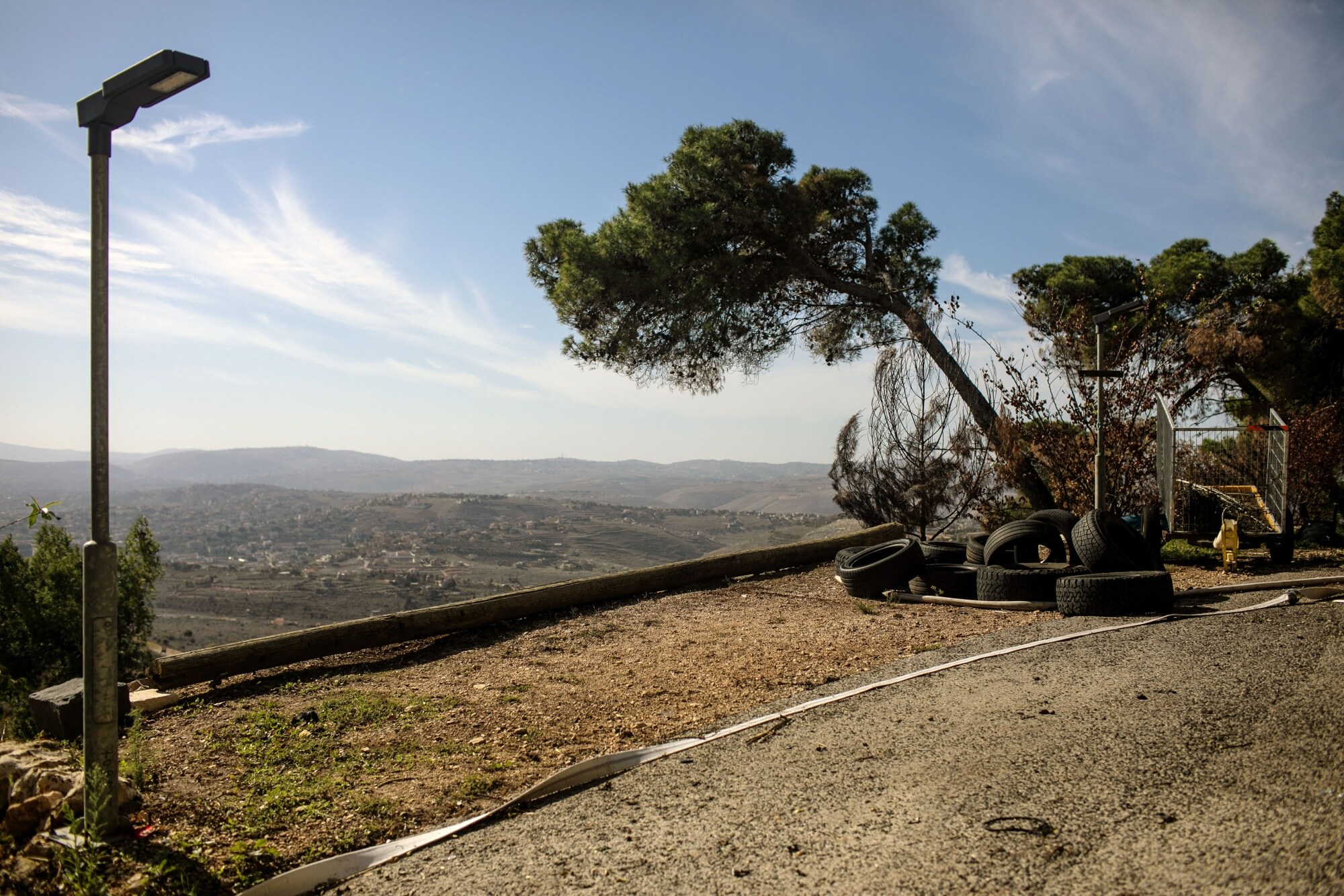 The Israel-Lebanon border seen from Kibbutz Menara.Photographer: Amnon Gutman/Bloomberg