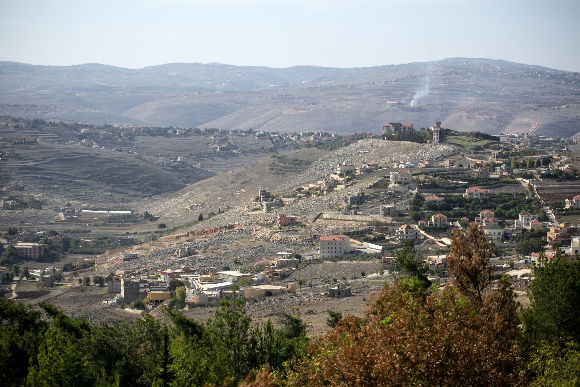 The Israel-Lebanon border seen from Kibbutz Menara.Photographer: Amnon Gutman/Bloomberg