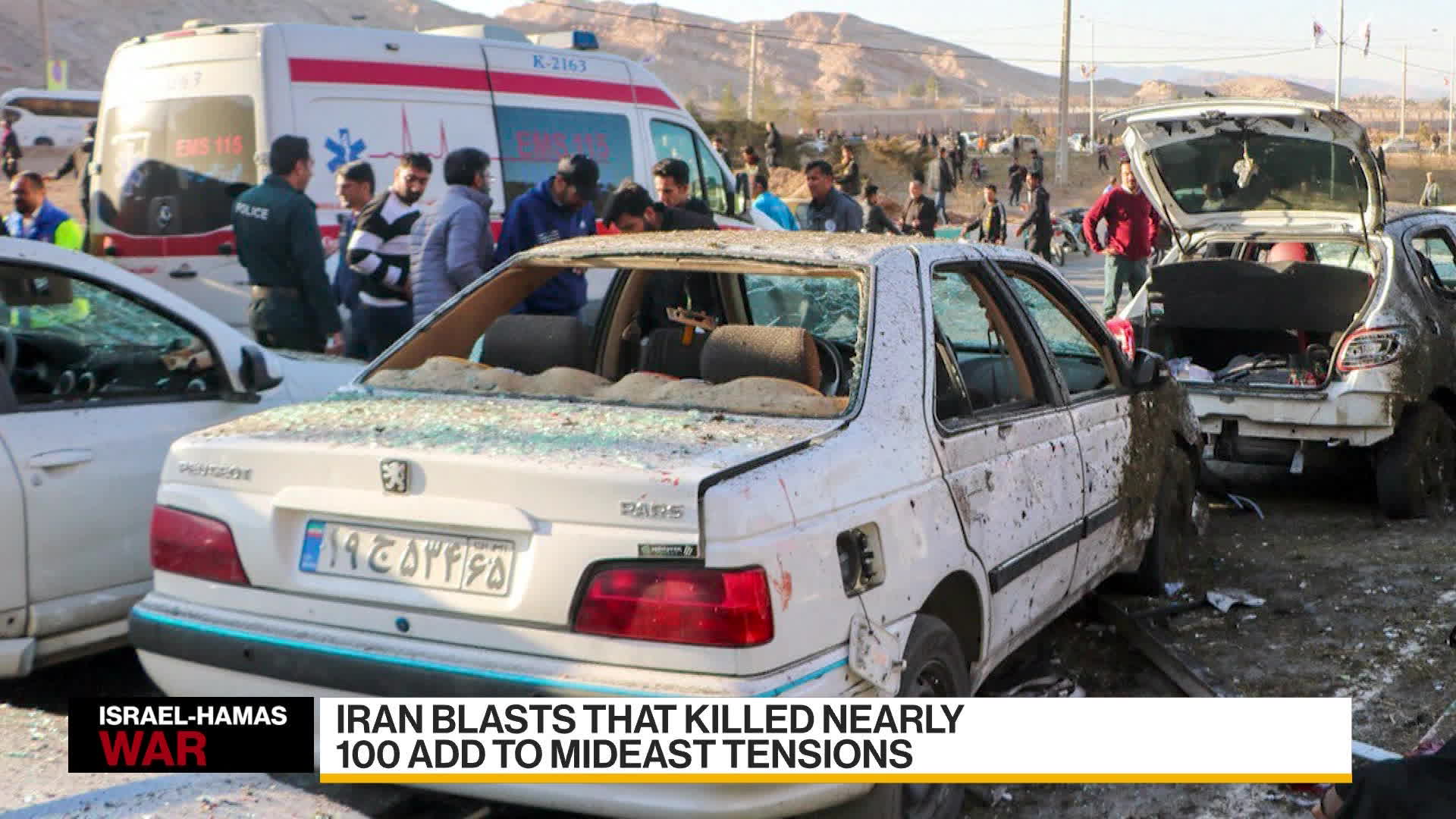 WATCH: Attacks kill almost 100 people near the grave of Iranian commander Qassem Soleimani.Source: Bloomberg