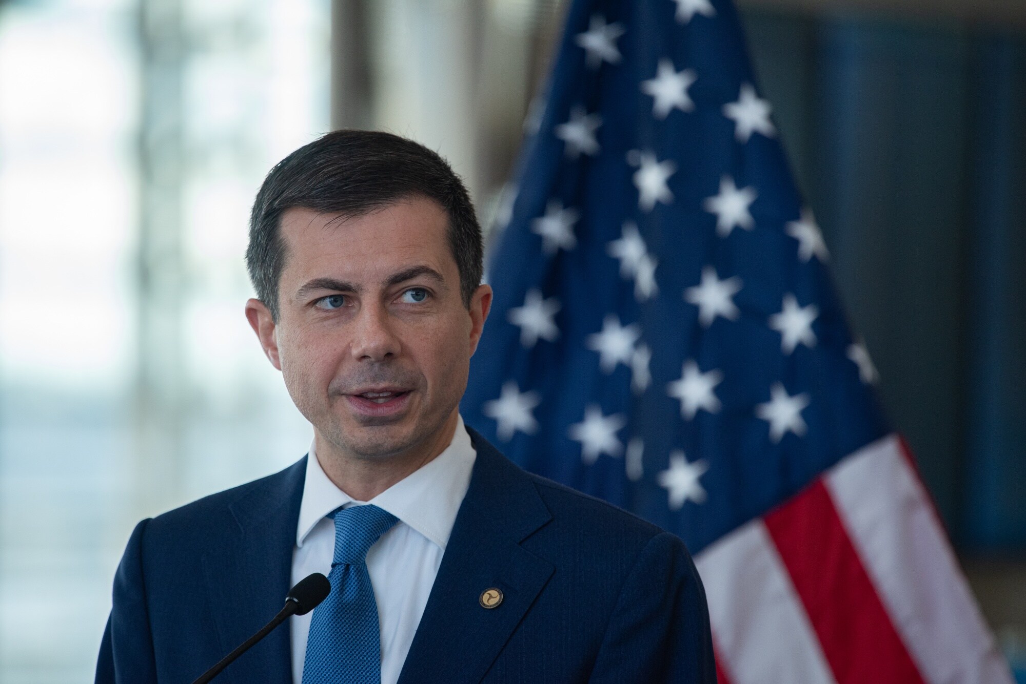 US Transportation Secretary Pete Buttigieg.Photographer: Annabelle Gordon/Bloomberg
