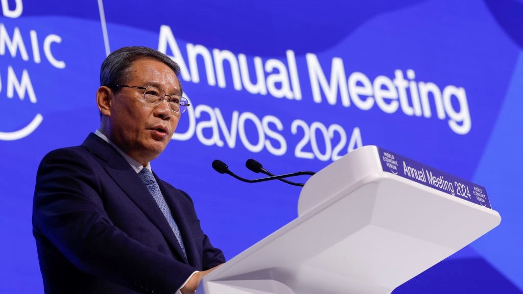 China's economy grew around 5.2% in 2023, surpassing the government's official growth target for the year without relying on “massive stimulus,” Chinese Premier Li Qiang said in Davos.Source: Bloomberg