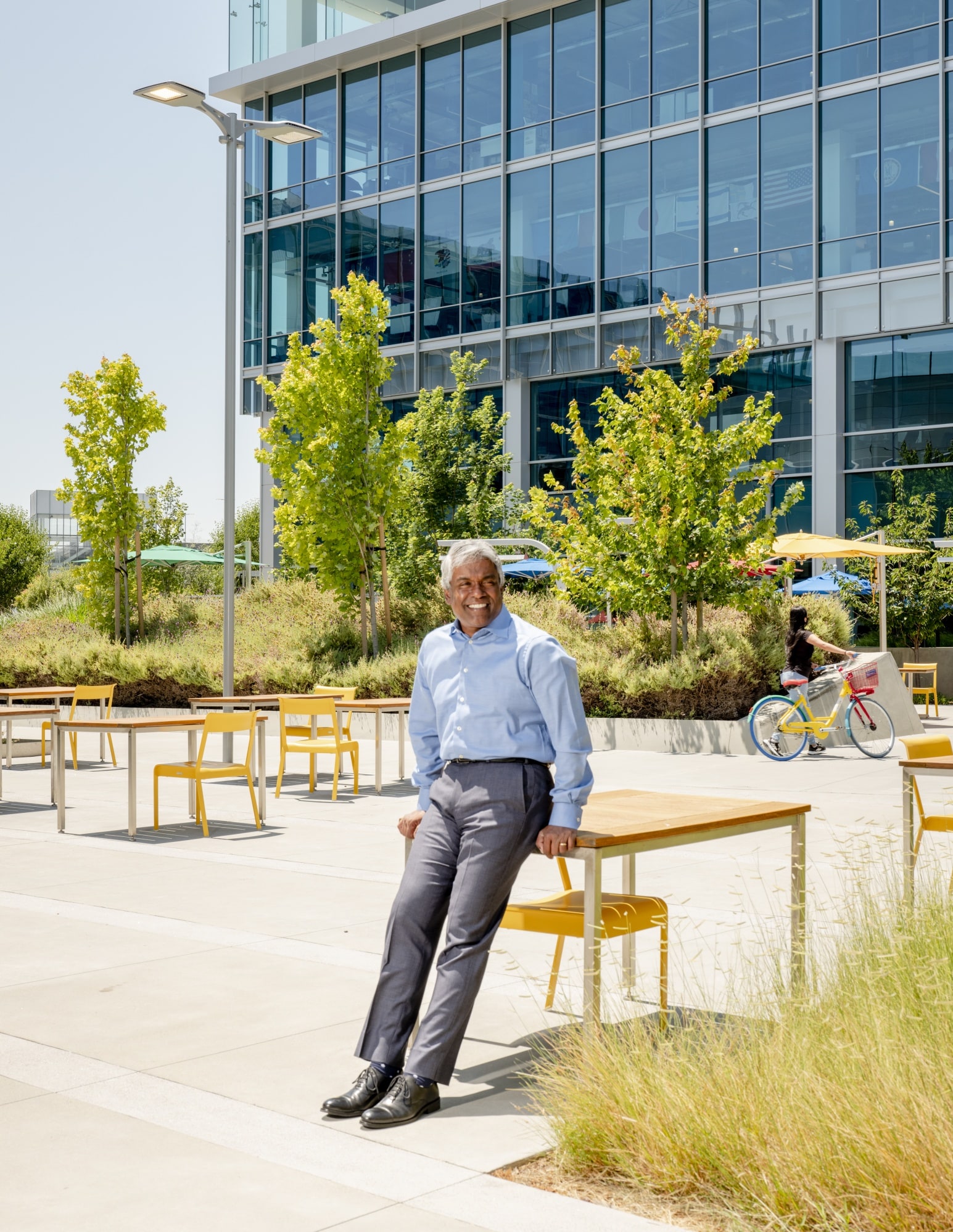 Thomas Kurian, chief executive officer of Google Cloud, at the company's campus in 2021. Photographer: Cayce Clifford/Bloomberg