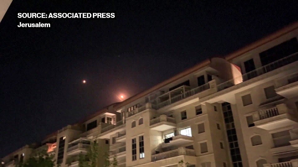 WATCH: Sirens and explosions were heard in Jerusalem after Iran fired drones and missiles against Israel.Source: APTN