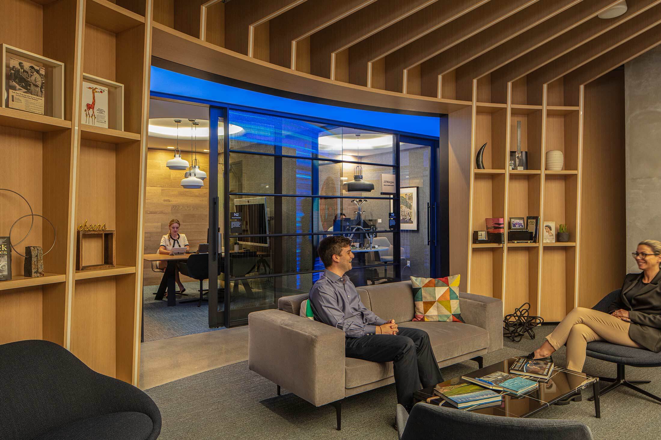 Chase has renovated 2,300 branches since 2018 and plans to redo 1,700 more over the next few years.Photographer: Ashok Sinha for Bloomberg Businessweek