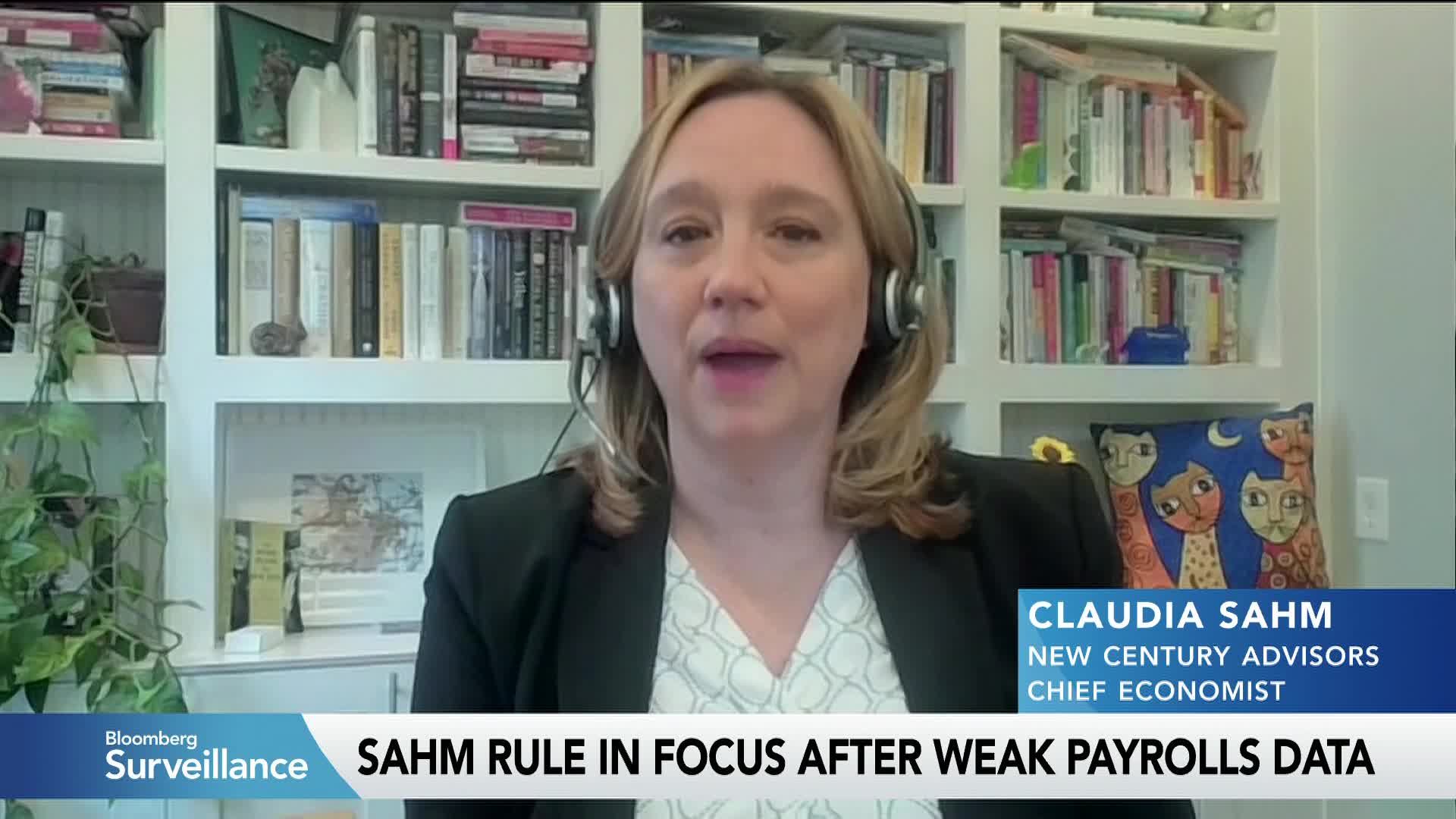 Famed economist and namesake of the “Sahm Rule” recession indicator, Claudia Sahm, says now is not the time to panic. She's on “Bloomberg Surveillance.”Source: Bloomberg