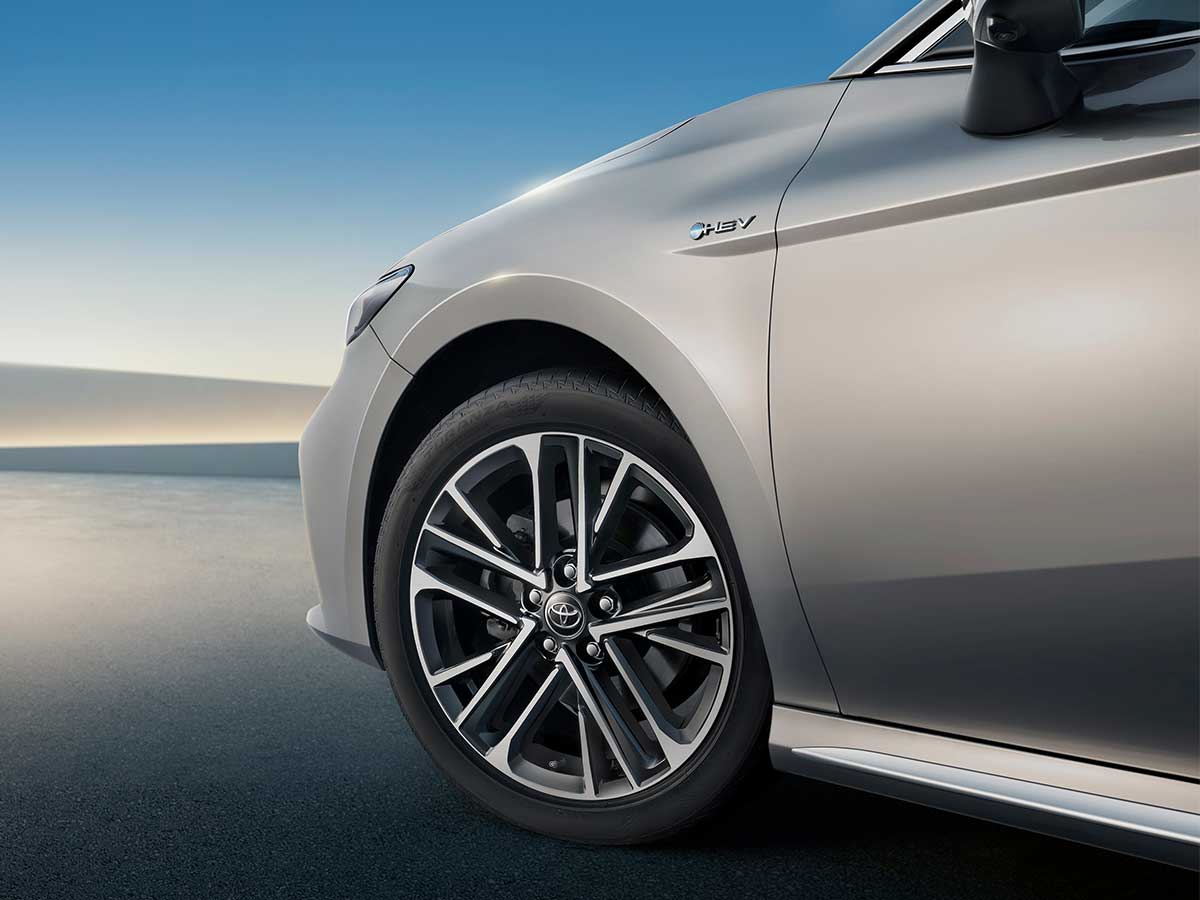The new Camry sits on a redesigned 18-inch alloy.