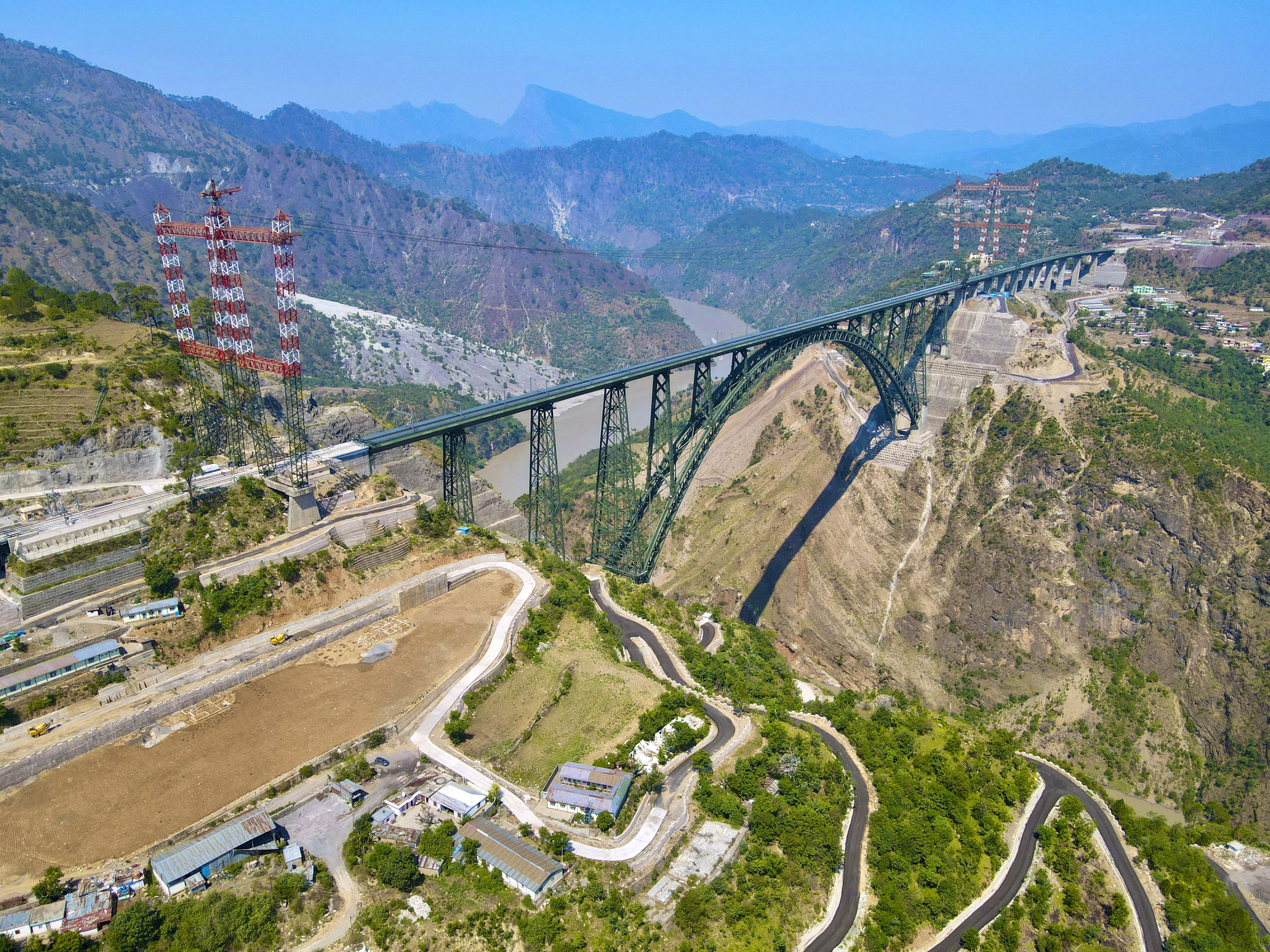 Chenab Bridge Becomes Star Attraction For Travellers Flying Over Jammu And Kashmir