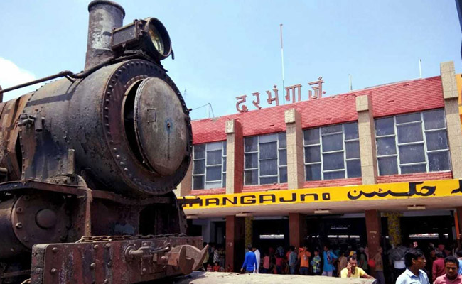 105-Year-Old Historic Engine Installed At Darbhanga Station In Bihar