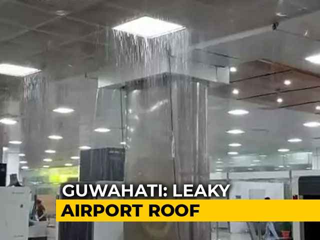 Leaky New Roof At Guwahati Airport, Water Showers On Baggage Belt