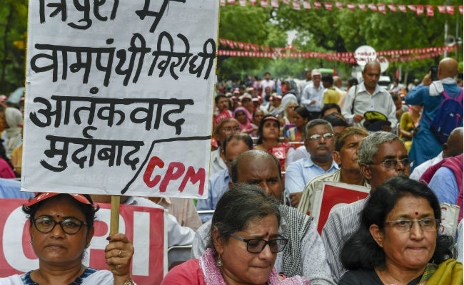 BJP, Trinamool "Murdering" Democracy In Tripura, Bengal, Say Left Parties